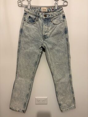 Sezane Brut Edge Blue Straight-Leg Women's Jeans